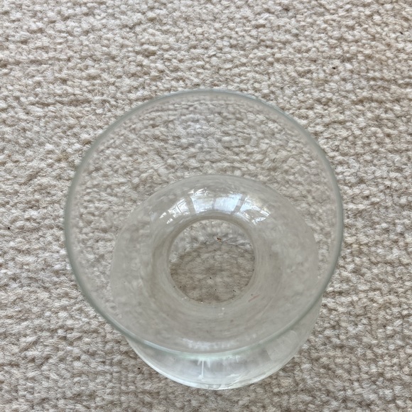 Thin European crystal small bud vase etched lily of valley - Picture 3 of 6